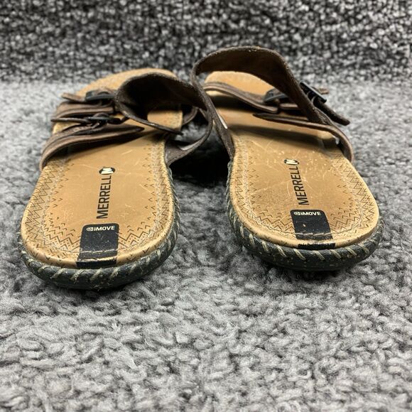 Merrell Whisper Women's 9 Brown Leather Slide Sandals with Buckles Boho J55580 - Picture 3 of 8